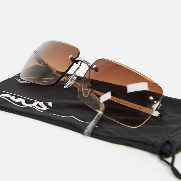 ASOS 90's design rimless gradient lens sunnies - Picture 1 of 5